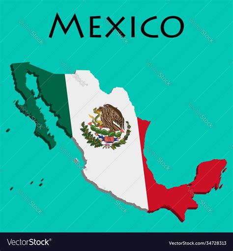 Image result for Mexico Map with Flag