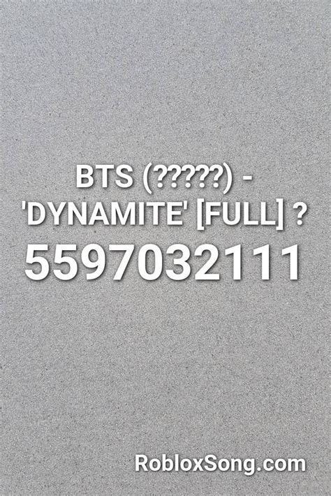 Image result for Dynamite BTS Roblox Code