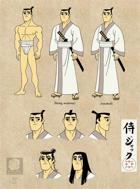 Toradh íomhá ar Samurai Jack Character Design