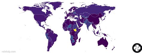 Toradh íomhá ar Heat Map in Python in World Map