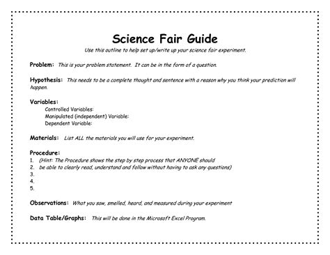 Image result for Examples of Science Fair Papers