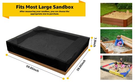 Amazon.com: Sandbox Cover, 420D Oxford Heavy Duty Waterproof Sand Box ...