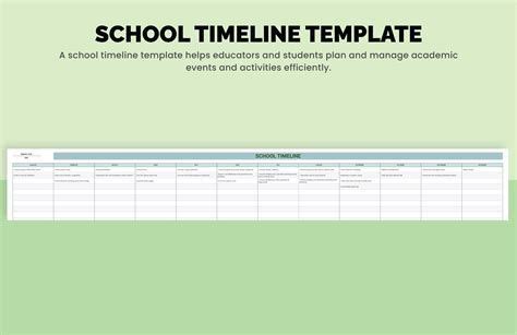 Timeline Example Elementary School に対する画像結果