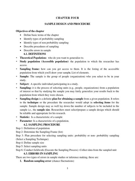 Image result for Sampling Design or Procedure Example