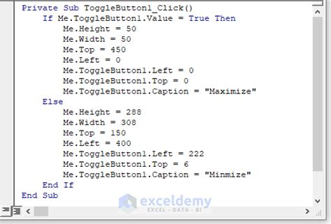 Toradh íomhá ar Toggle through VBA