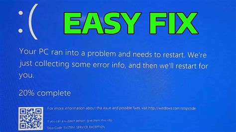 Toradh íomhá ar Windows Service Exception Blue Screen