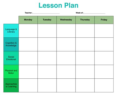 Free Printable Lesson Plan PDF に対する画像結果