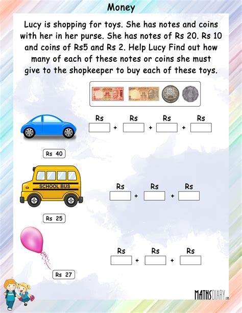 Toradh íomhá ar Currency Maths Questions