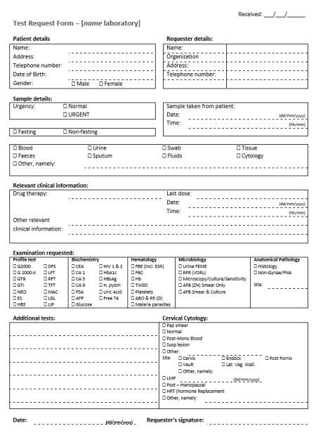 Afbeeldingsresultaten voor Free Lab Order Forms