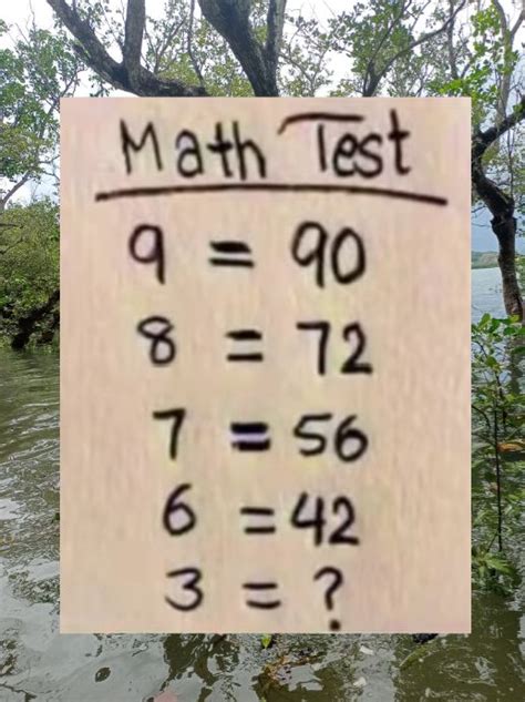 Afbeeldingsresultaten voor Answer to Math Test 9 90