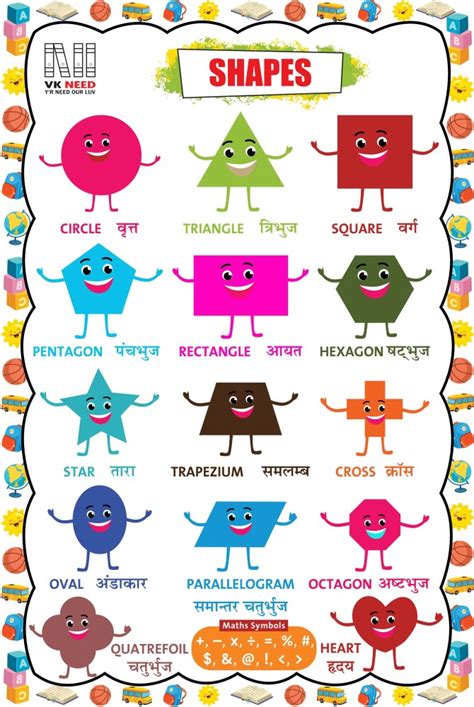 Image result for Shapes Chart for Kids