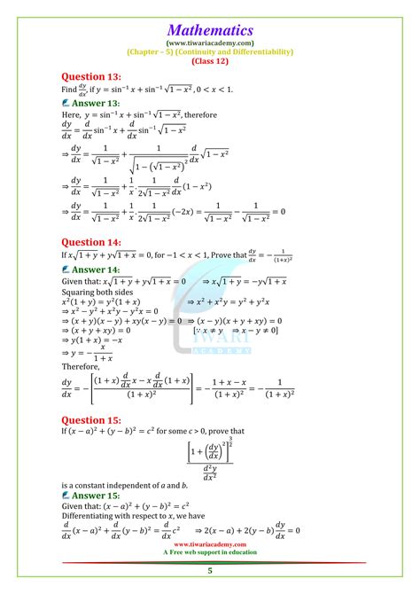 Image result for Class 12th Maths Ch 5