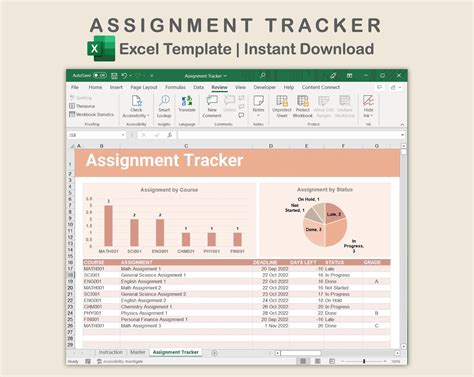 Image result for Assignment Tracker. Excel Template Free