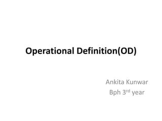 Image result for Operational Definition Slide
