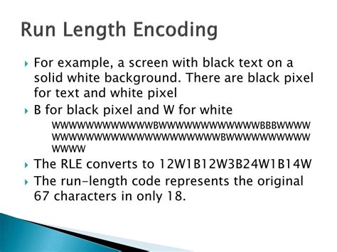 Run-Length Encoding Example Sentences എന്നതിനുള്ള ഇമേജ് ഫലം