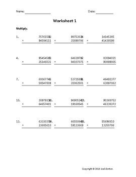 Image result for 8 Digit Number Worksheet