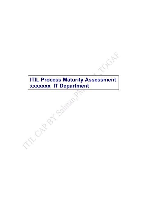 Maturity Model ITIL Process に対する画像結果