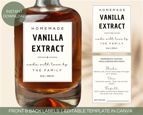 Free Vanilla Extrtact Labels に対する画像結果