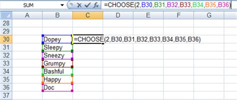 Afbeeldingsresultaten voor Choose Function in Excel Formula