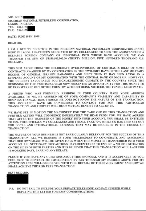 Nigerian Email Scam Example に対する画像結果