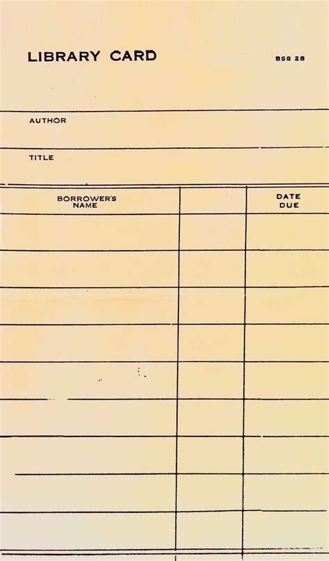 Afbeeldingsresultaten voor 90 Library Sign Out Card