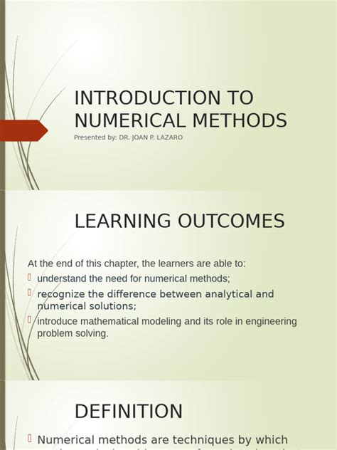 Image result for Numerical Methods Introduction Poster