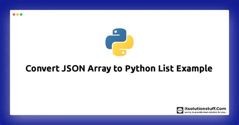 Toradh íomhá ar Python List in JSON