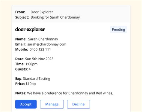 Image result for Booking Reservation Email