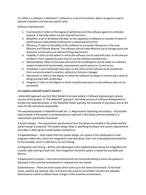 Image result for Software Engineering Short Notes PDF