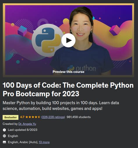 Image result for Udemy Python Certificate 100 Days