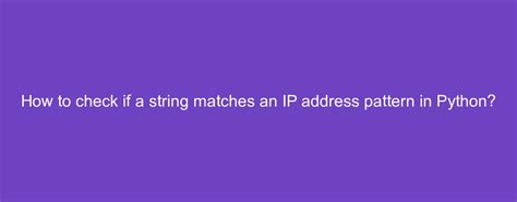 Image result for How to Read IP Address Pattern