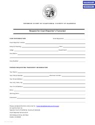 Image result for Court Reporter Transcript Request Form