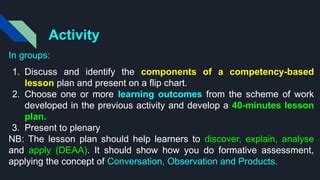 Image result for Competency Based Lesson Plan Format