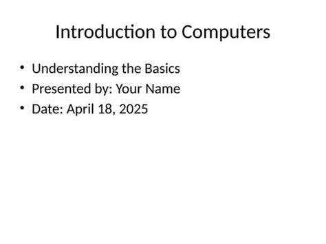 Toradh íomhá ar Introduction of Computer Persentation PDF Class 5 PDF