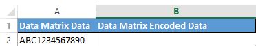 Image result for Data Matrix Code in Excel