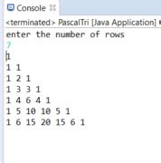 Image result for Left Pascal Triangle in Java