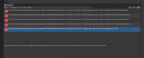 Toradh íomhá ar Unity Compiler Error