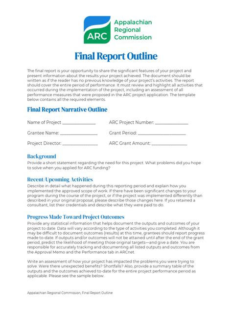 Report Outline Sample に対する画像結果