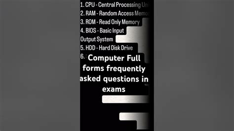 Toradh íomhá ar Computer Full Form for Exam