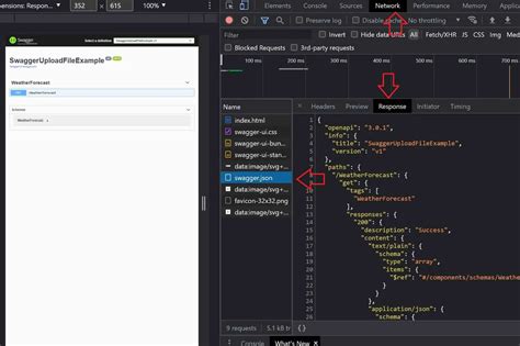 Swagger JSON に対する画像結果