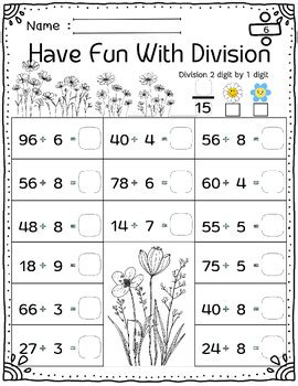 Image result for Division 1 Digit Grade 2