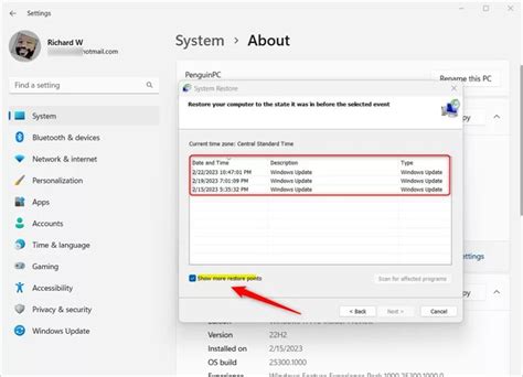Win11 Restore Points に対する画像結果