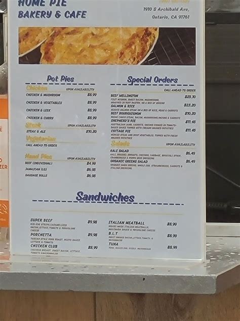 Home Plate Bakery Menu に対する画像結果