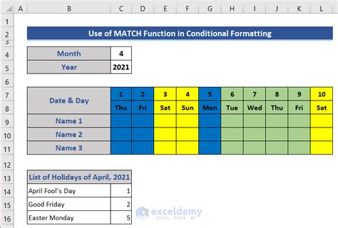 Image result for Conditional Formatting of Calendar Using Formula in WPS