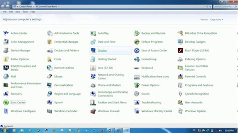 Image result for Windows 7 Control Panel System