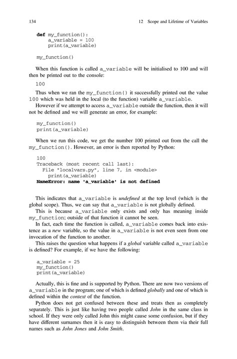 Toradh íomhá ar Python Scope and Lifetime of Variables