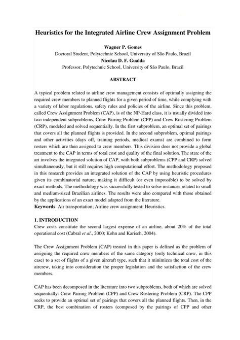 Image result for Crew Assignment Problem