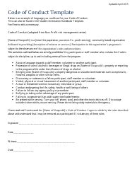 Image result for Code of Conduct Acceptance Form