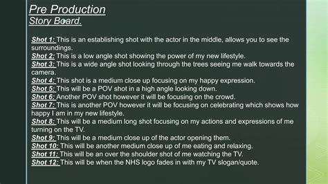 Image result for Pre-Production Script Example