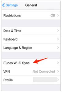 Toradh íomhá ar How to Enable iTunes Wi-Fi Sync